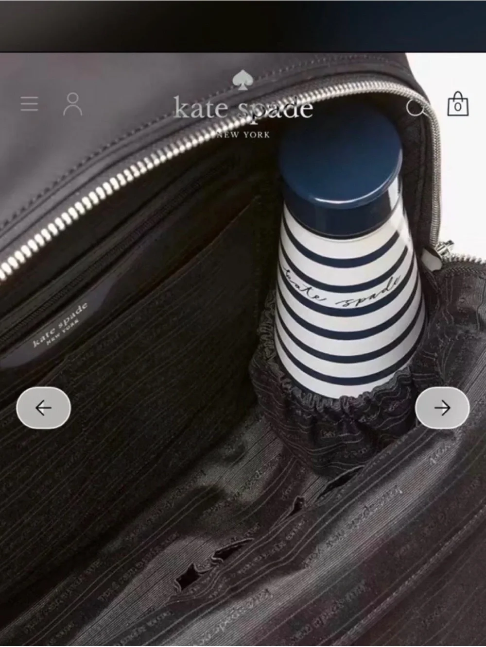 Kate Spade New York black backpack